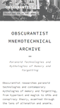 Mobile Screenshot of obscurantist.com